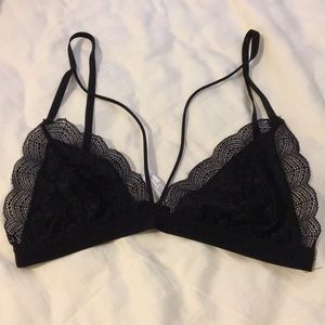 Out from Under strappy front triangle bra